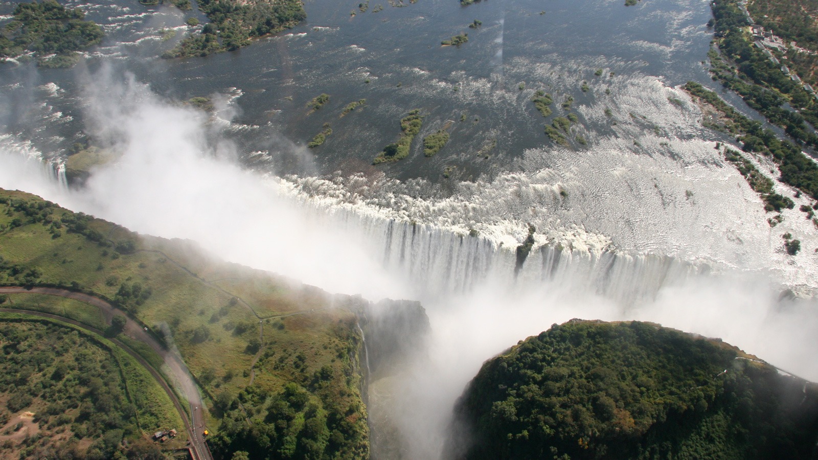 Photographie des chutes de Victoria au Zimbabwe